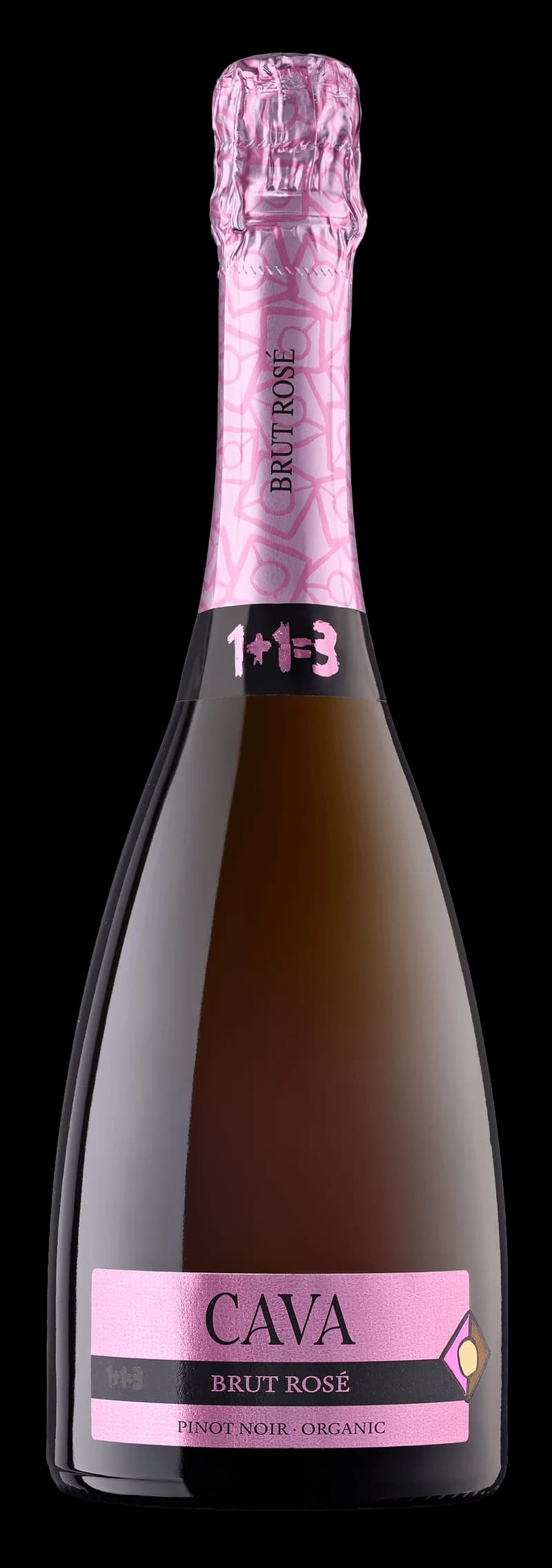 Flaska med cava brut rosé mousserande vin, serveringsförslag.