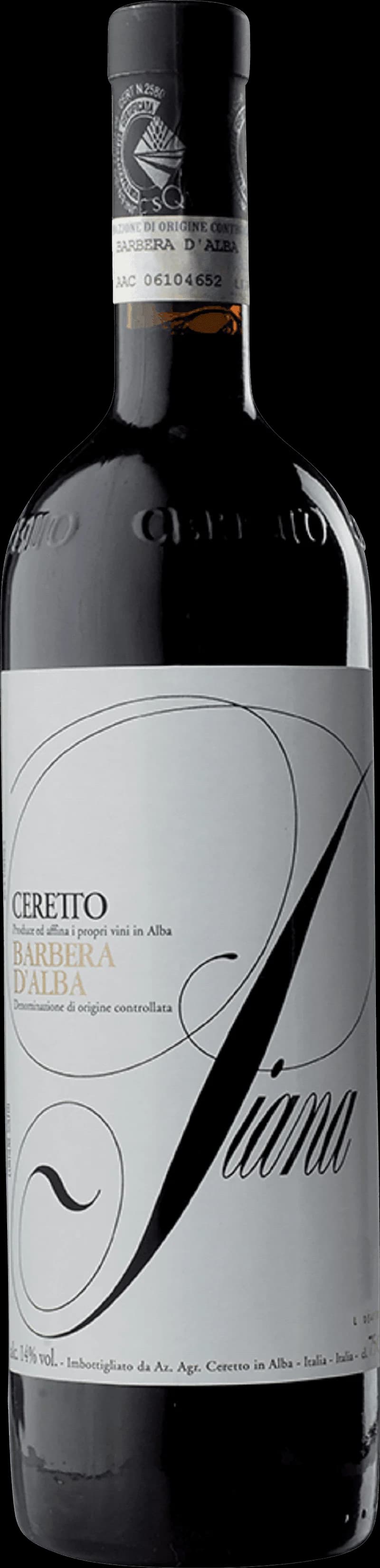 Flaska av Ceretto rött vin på bordet