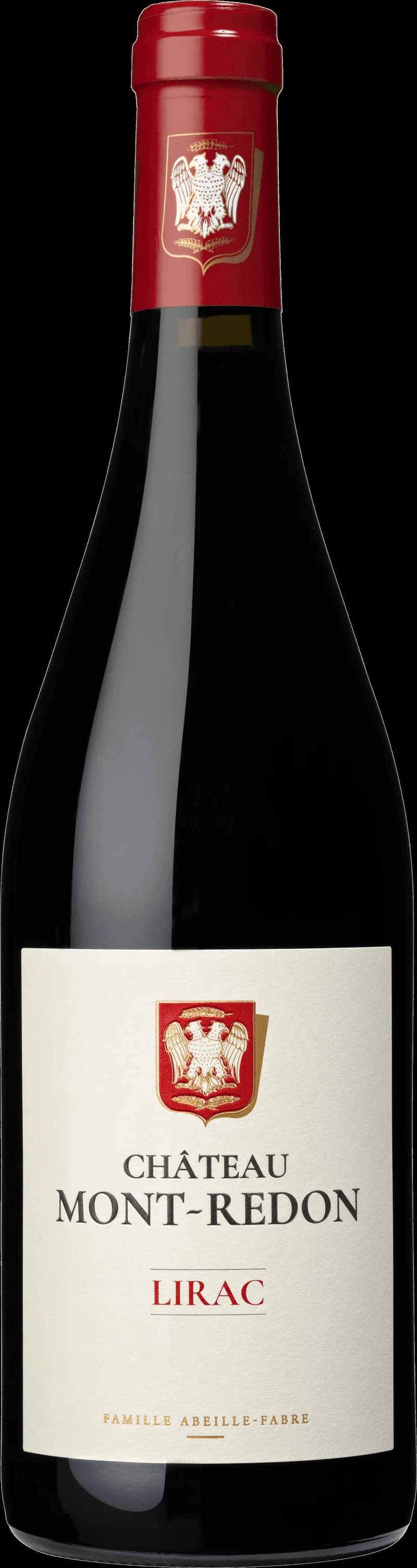 Flaska av rött vin från Château Mont-Redon