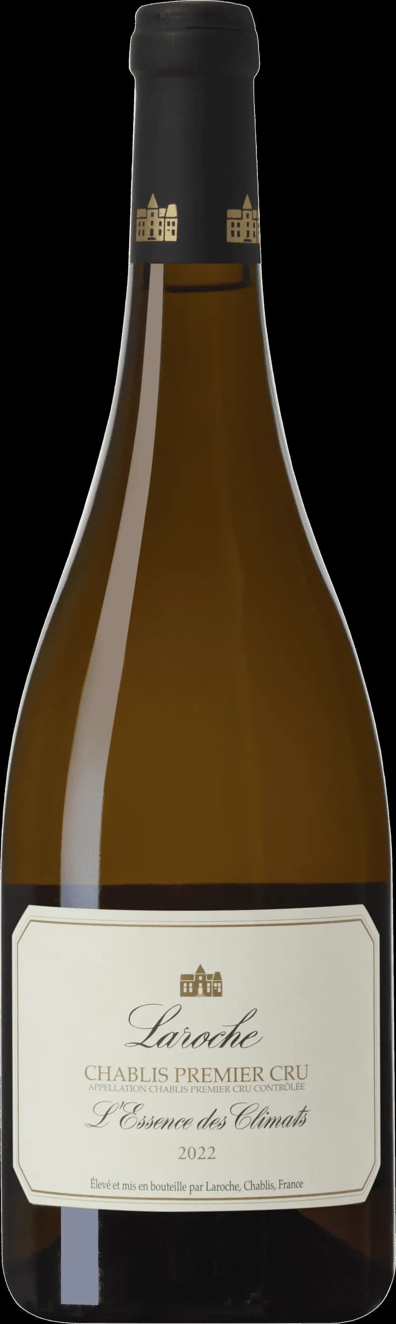 Flaska Chablis Premier Cru L'Essence des Climats, ett vitt vin från Bourgogne.