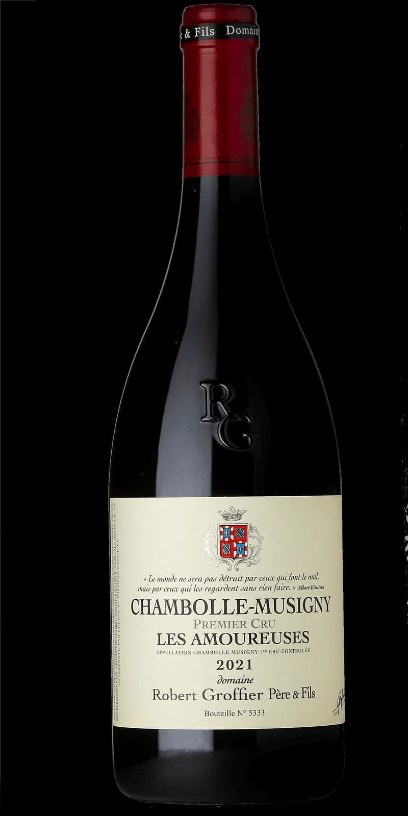 Flaska Chambolle-Musigny 1er Cru Les Amoureuses rött vin från Bourgogne
