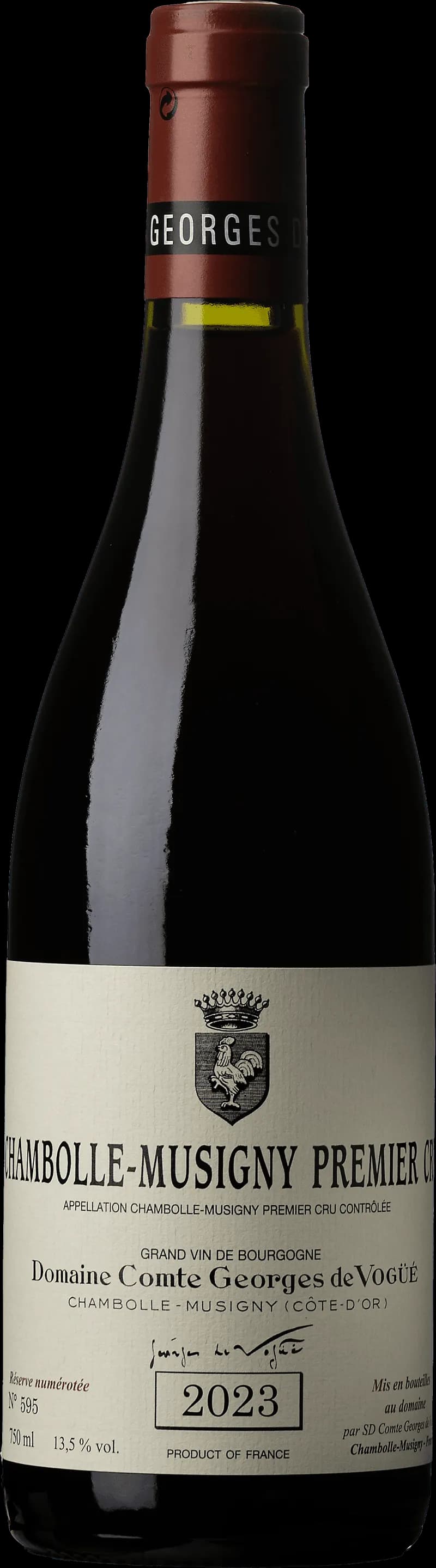 Flaska Chambolle-Musigny Premier Cru rött vin från Bourgogne