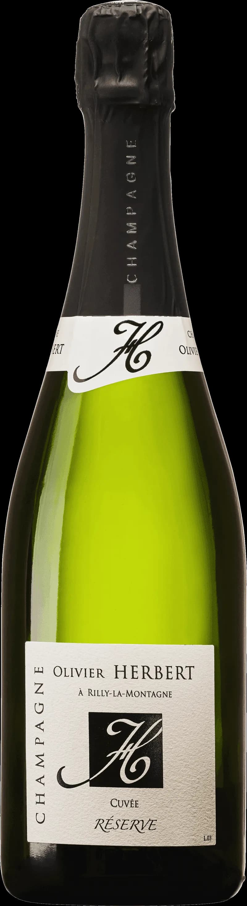 Champagne Olivier Herbert mousserande vin i ett glas