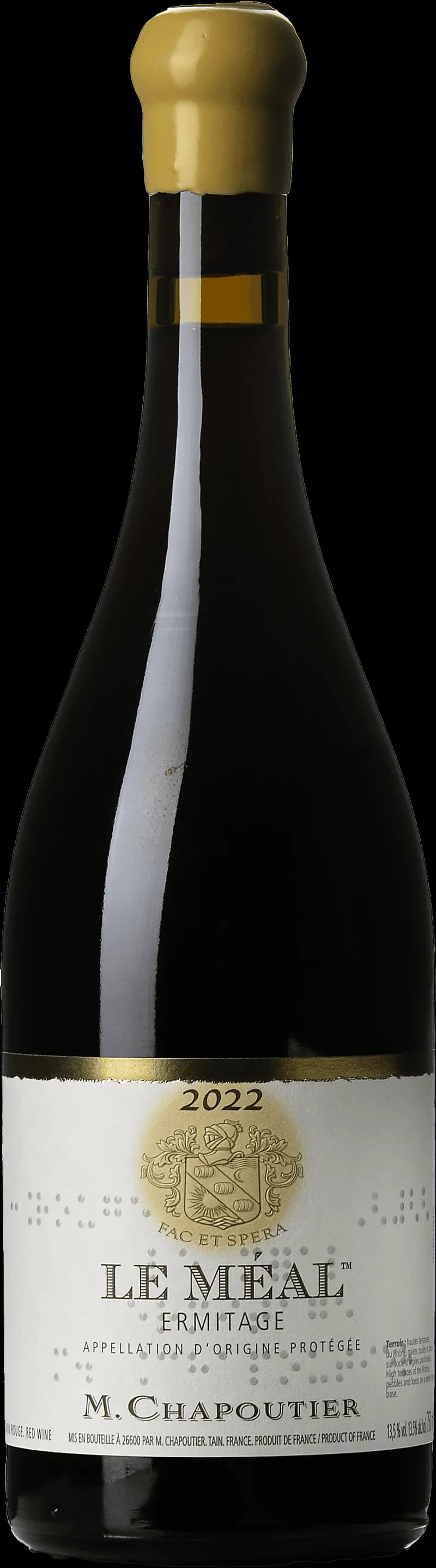 Flaska av rött vin från Chapoutier