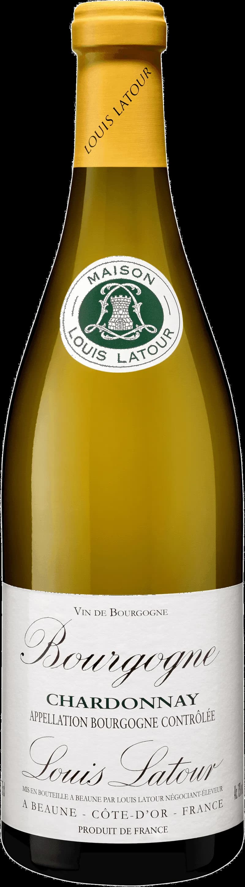 Ett glas chardonnay vitt vin på ett bord