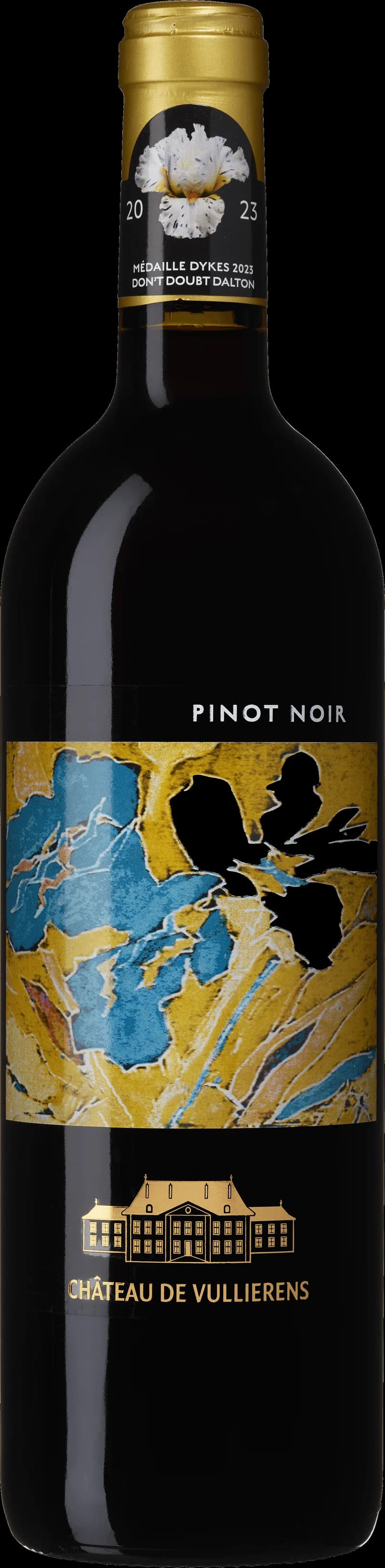 Flaska av rött vin från Château de Vullierens