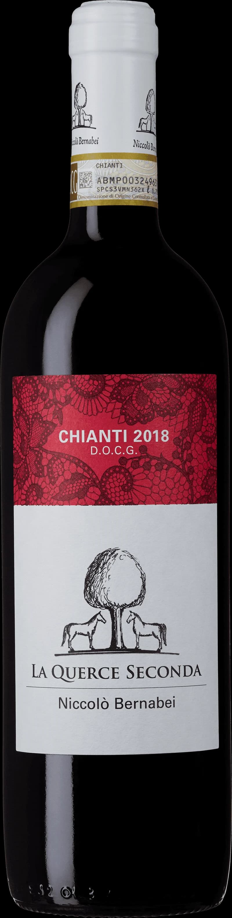 Ett glas rött Chianti-vin på ett bord