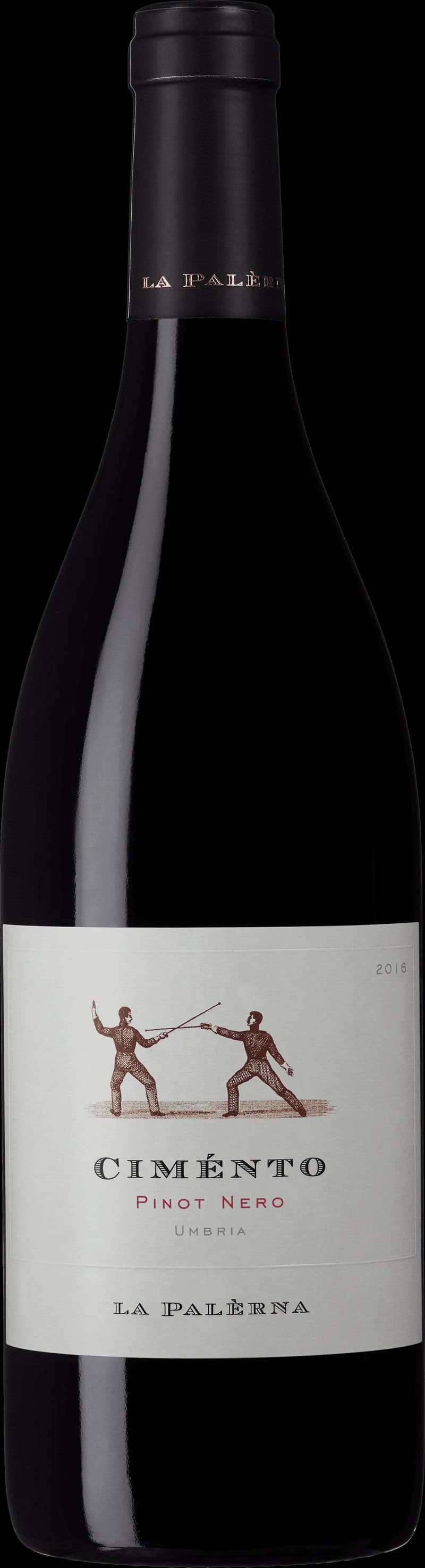 Flaska med rött vin på en yta av cimento