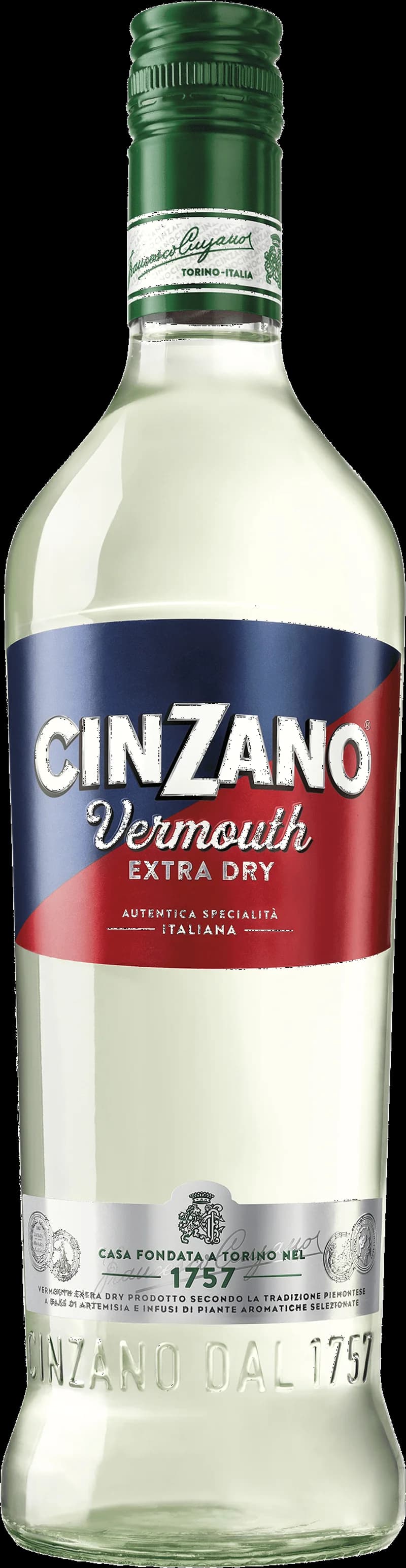 Flaska med röd Cinzano Vermouth på en barhylla.