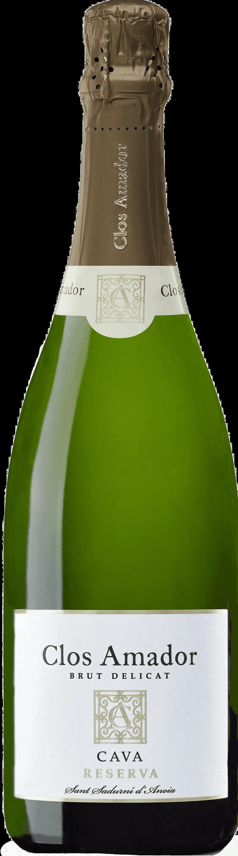 Flaska Clos Amador mousserande vin mot en neutral bakgrund.