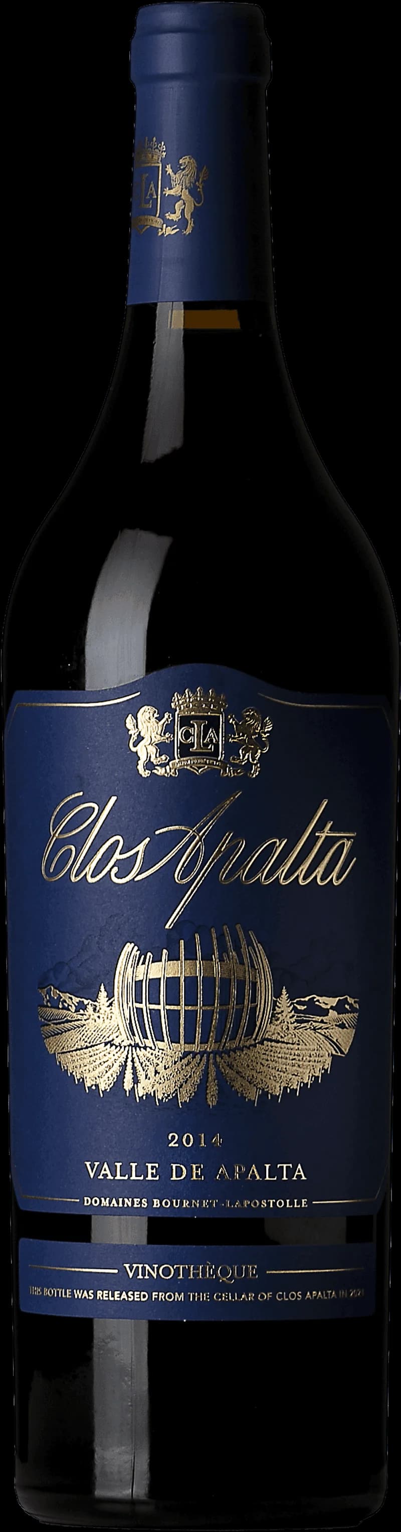 Flaska Clos Apalta rött vin från vinothèque