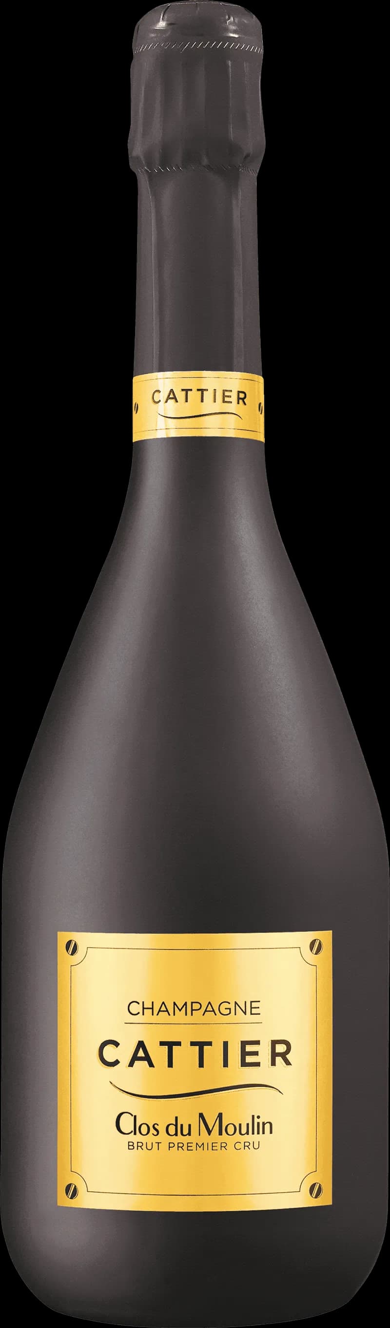Flaska av Clos du Moulin mousserande vin mot en neutral bakgrund.