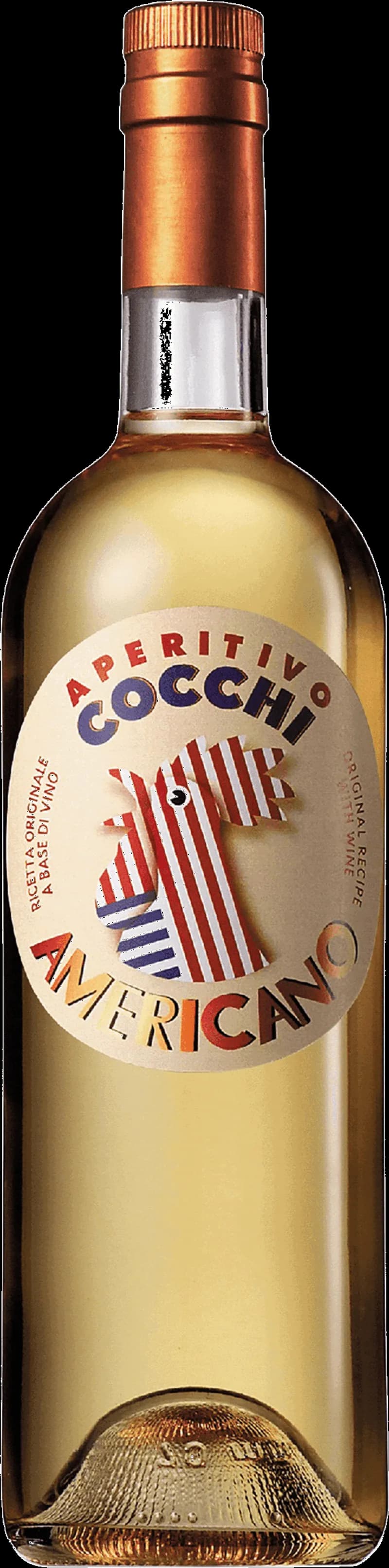 Flaskor från Cocchi Aperitifer på en bar.