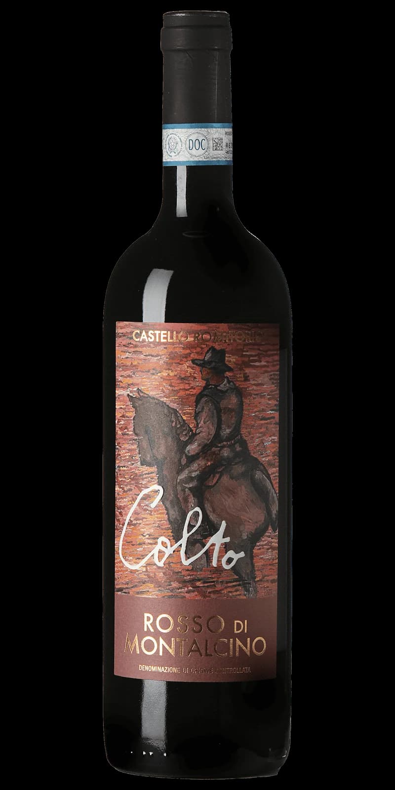 Flaska med rött vin från Coltö