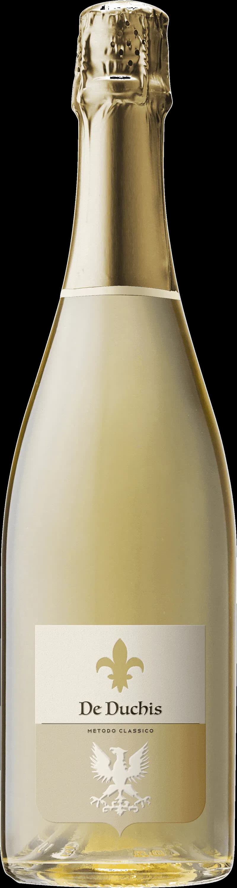 Flaska Conti Ducco mousserande vin mot ljus bakgrund