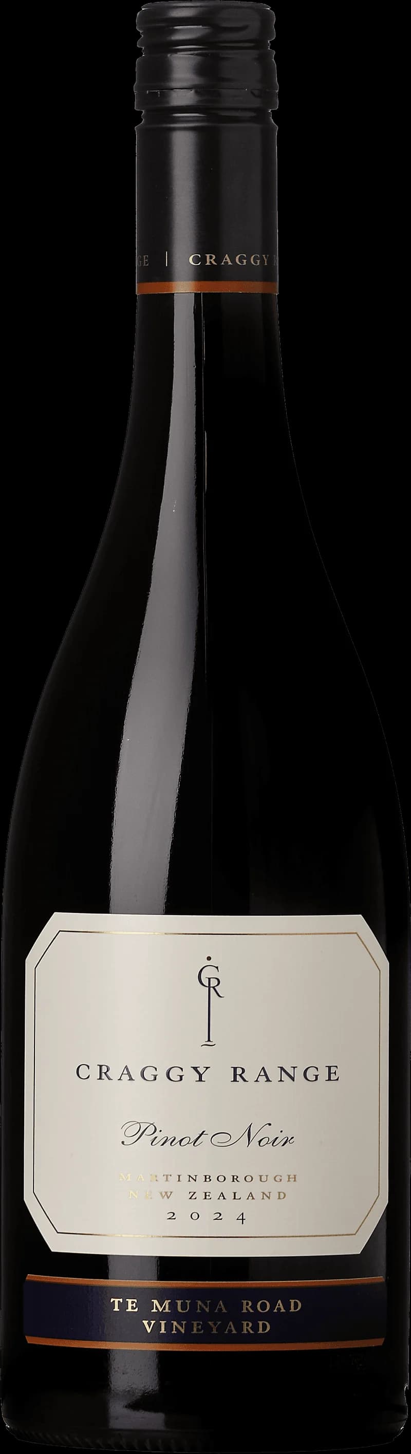 Flaska av Craggy Range rött vin på en bordduk.