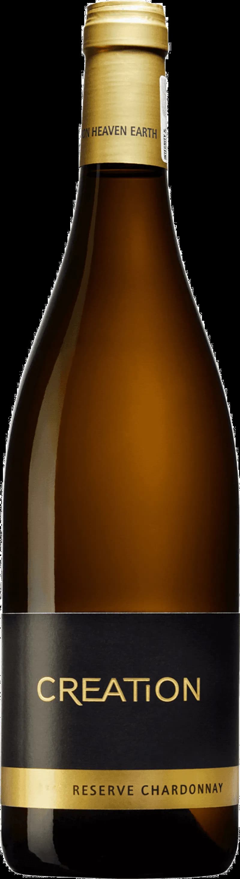 Flaska Creation Reserve Chardonnay vitt vin mot neutral bakgrund