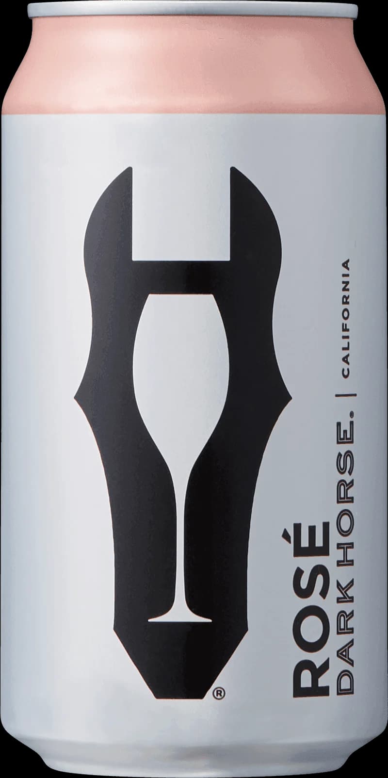 Flaska av Dark Horse rosévin mot en mörk bakgrund.