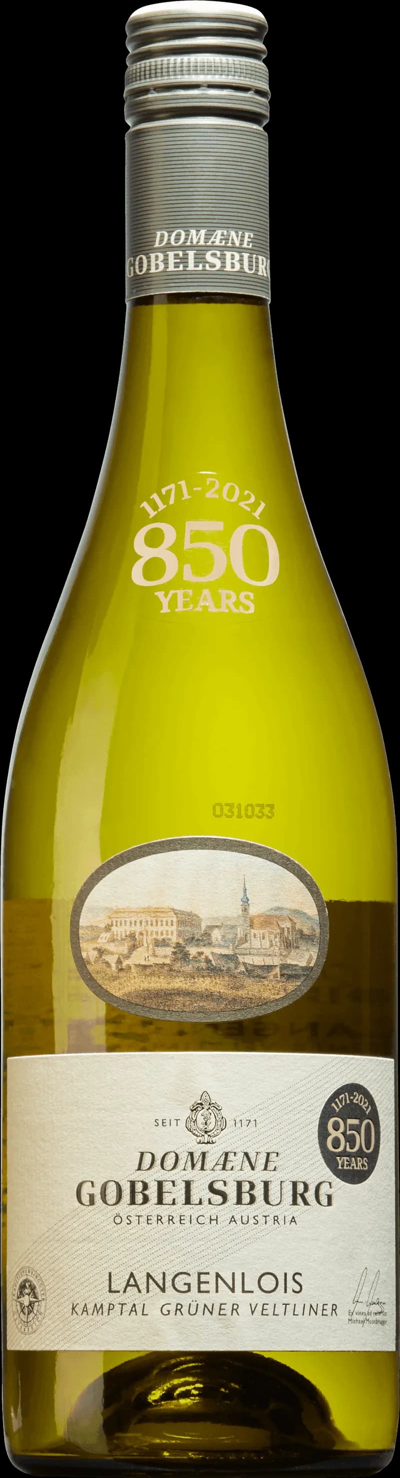 Flaska av vitt vin från Domäne Gobelsburg
