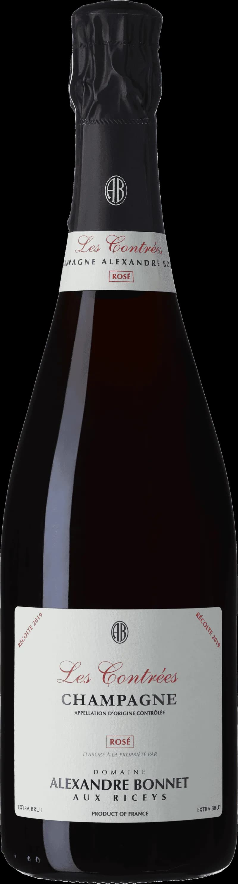 Flaska från Domaine Alexandre Bonnet med mousserande vin, etikett och detaljer.