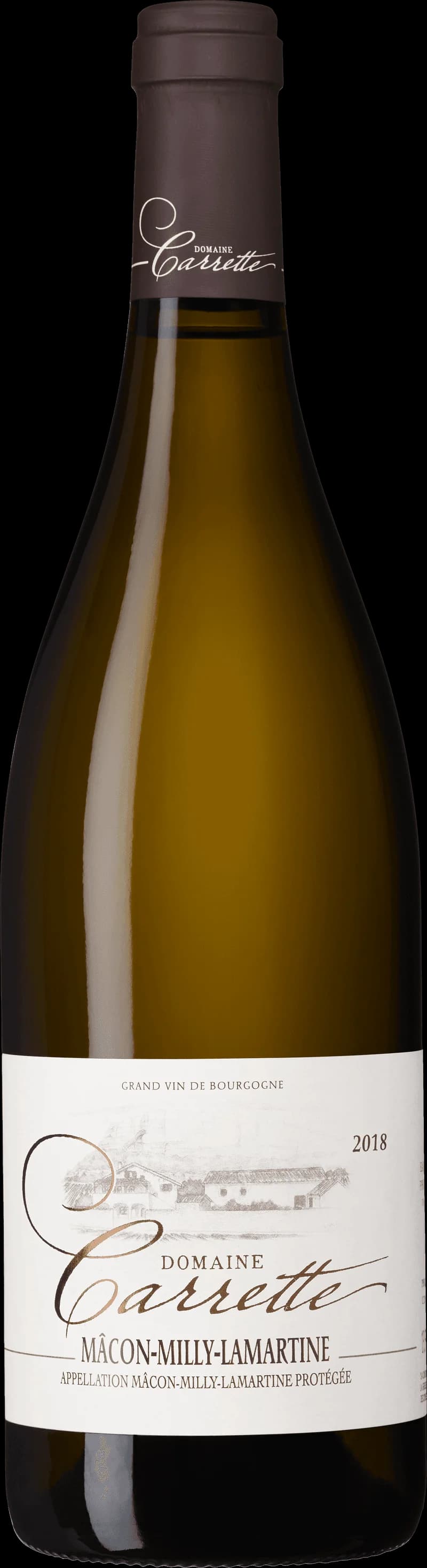 Flaska vitt vin från Domaine Carrette