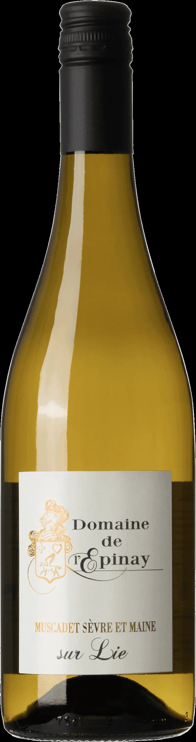 Flaska av vitt vin från Domaine de l'Epinay