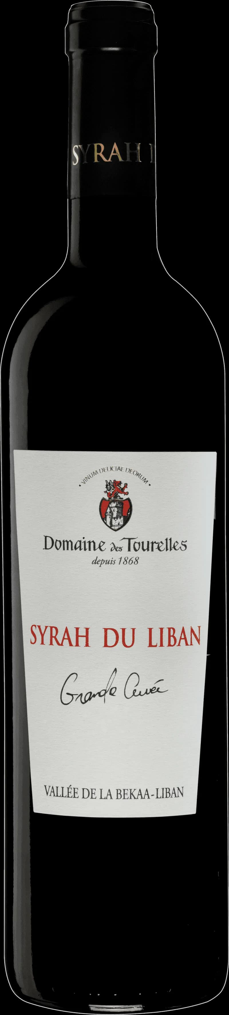 Flaska av rött vin från Domaine des Tourelles