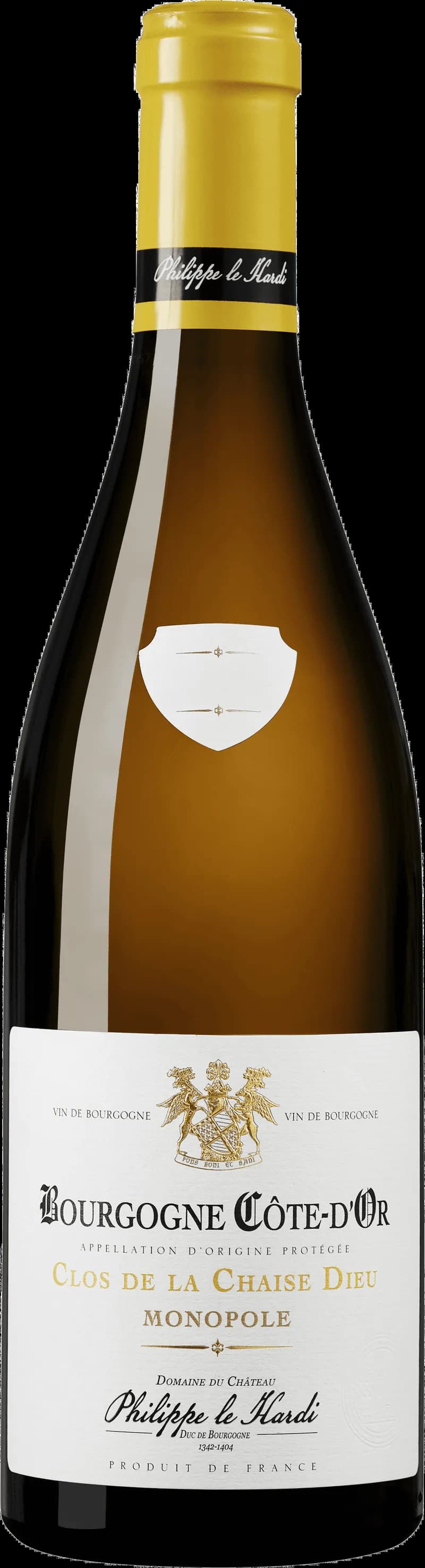 Flaska vitt vin från Domaine du Château Philippe le Hardi