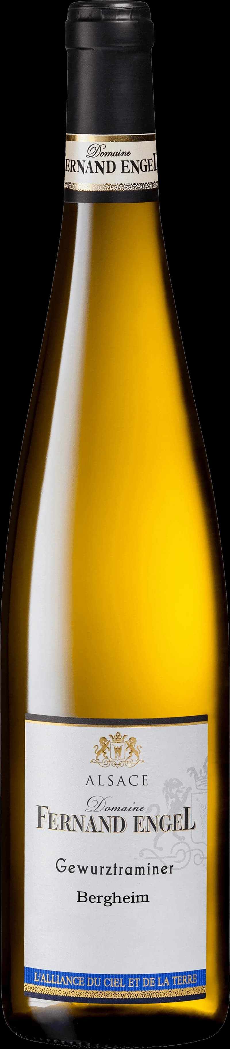 Flaska av vitt vin från Domaine Fernand Engel