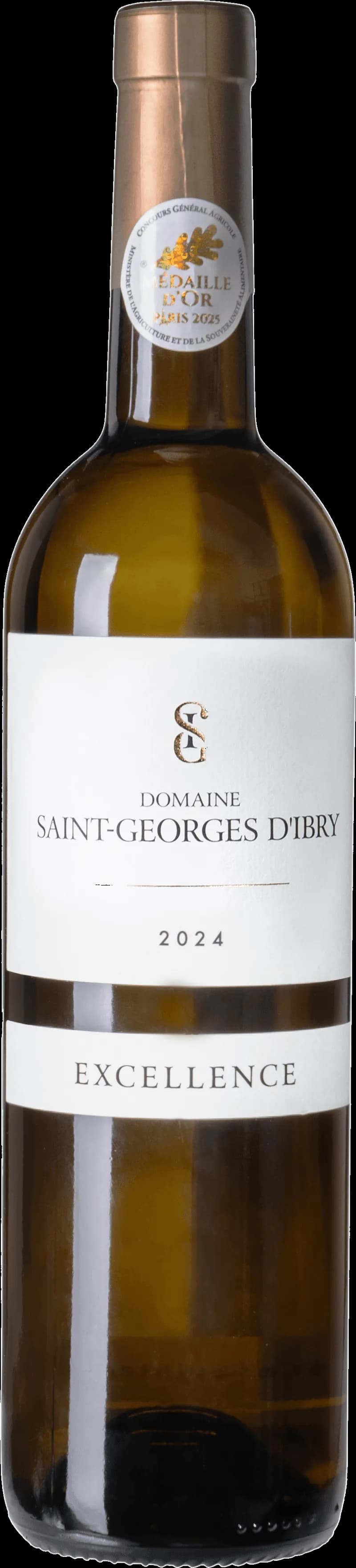 Flaska av vitt vin från Domaine Georges d'Ibry