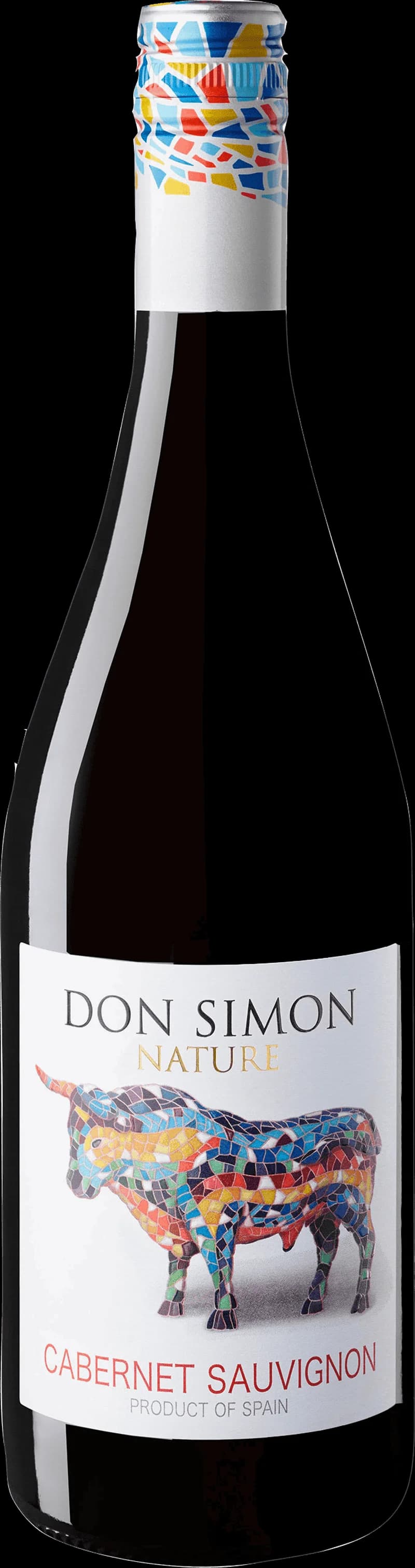 Förpackning av Don Simon rött vin på en vit bakgrund.