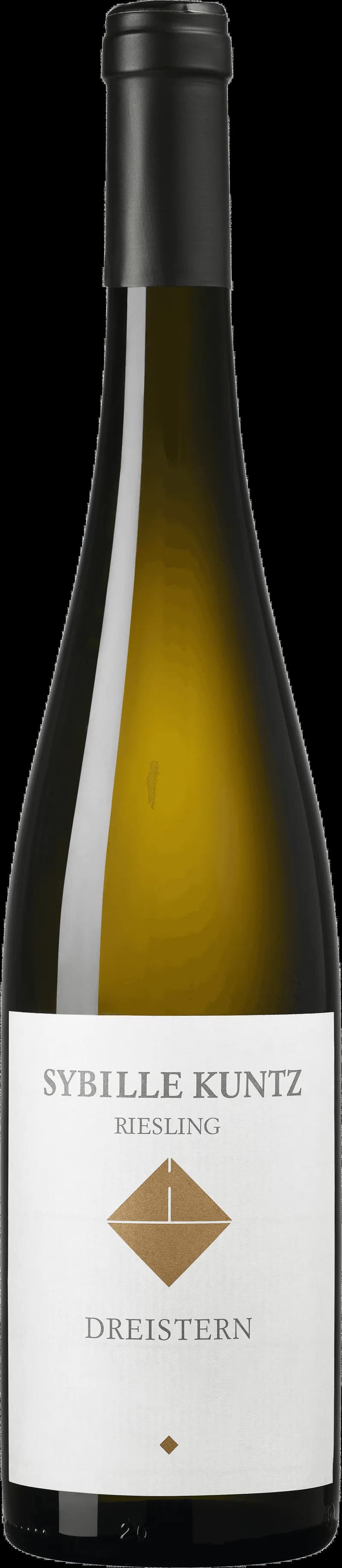 Flaska Dreistern Spätlese vitt vin på bordet