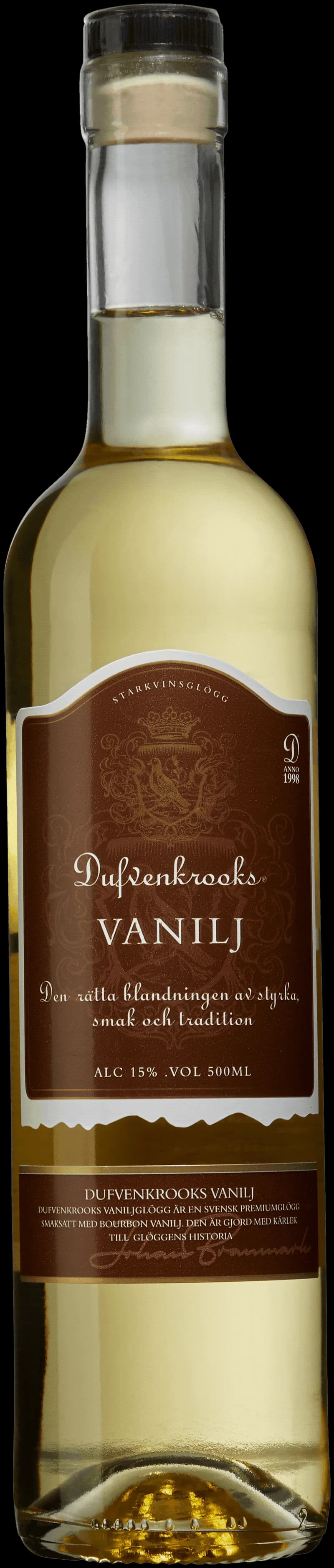 Flaskor från Dufvenkrooks med glögg och glühwein, perfekt för julen.
