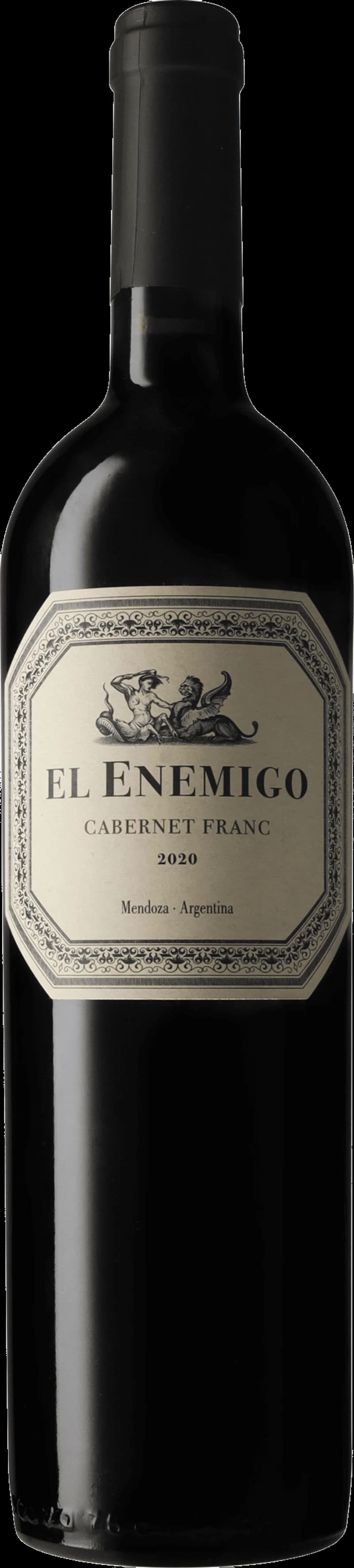 El Enemigo rött vin i ett vinglas på en mörk bakgrund