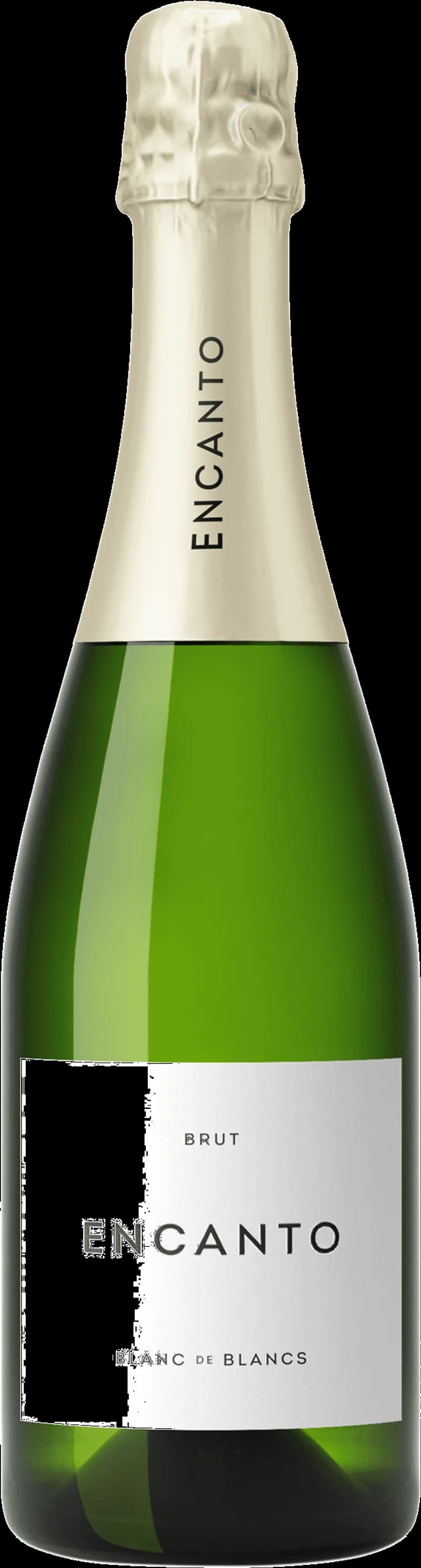Flaska av Encanto mousserande vin mot en ljus bakgrund.