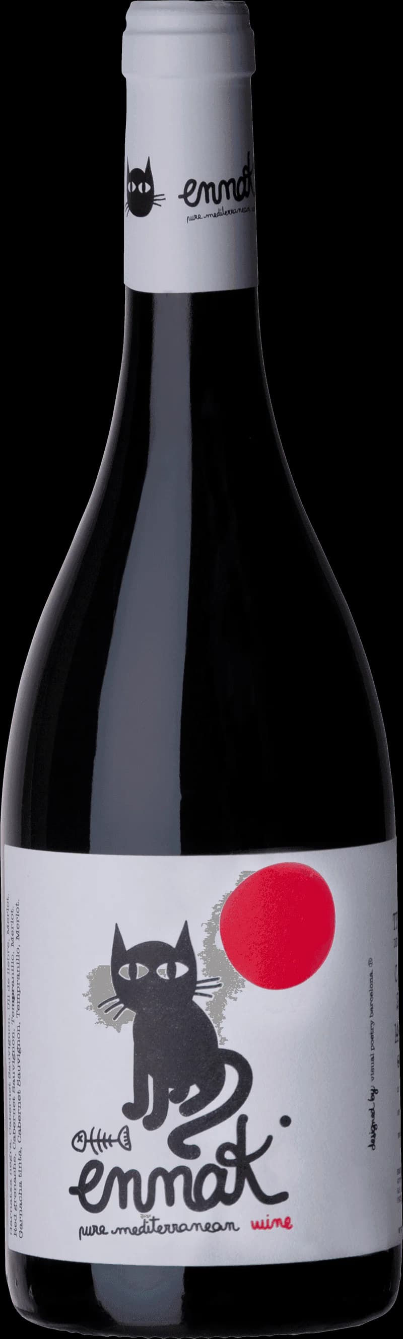 Flaska med rött vin från Ennack