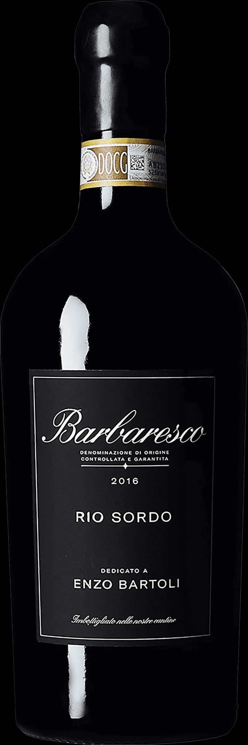 Flaska av rött vin från Enzo Bartoli