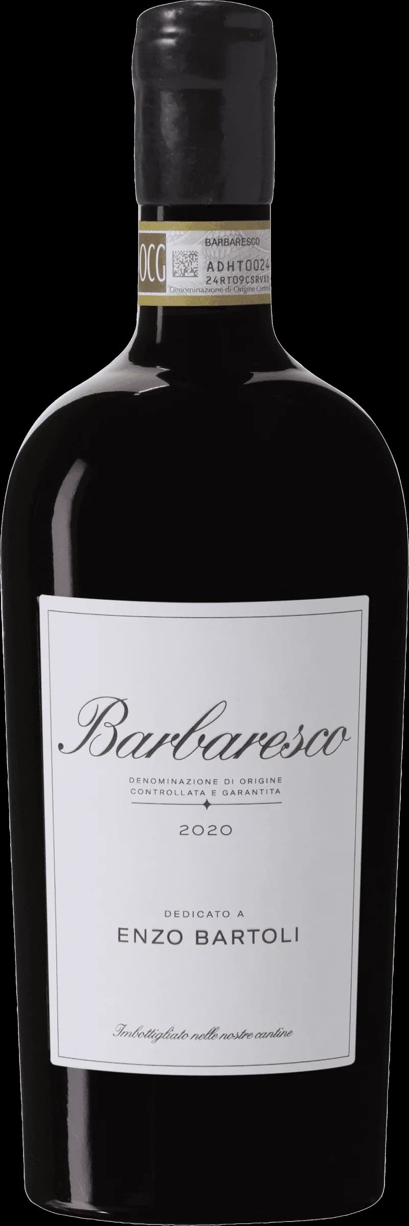 Flaska av rött vin från Enzo Bartoli