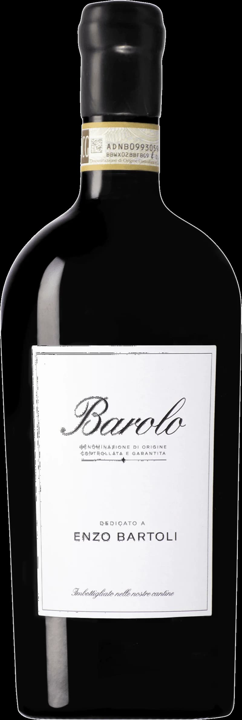 Flaska av rött vin från Enzo Bartoli