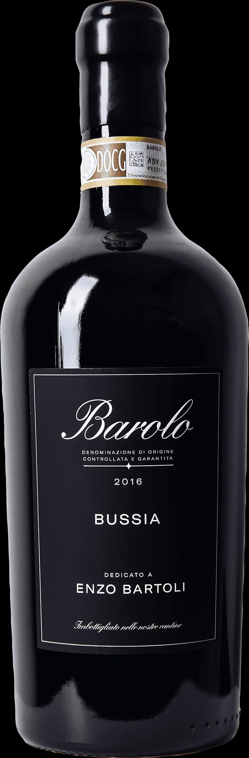 Flaska av rött vin från Enzo Bartoli