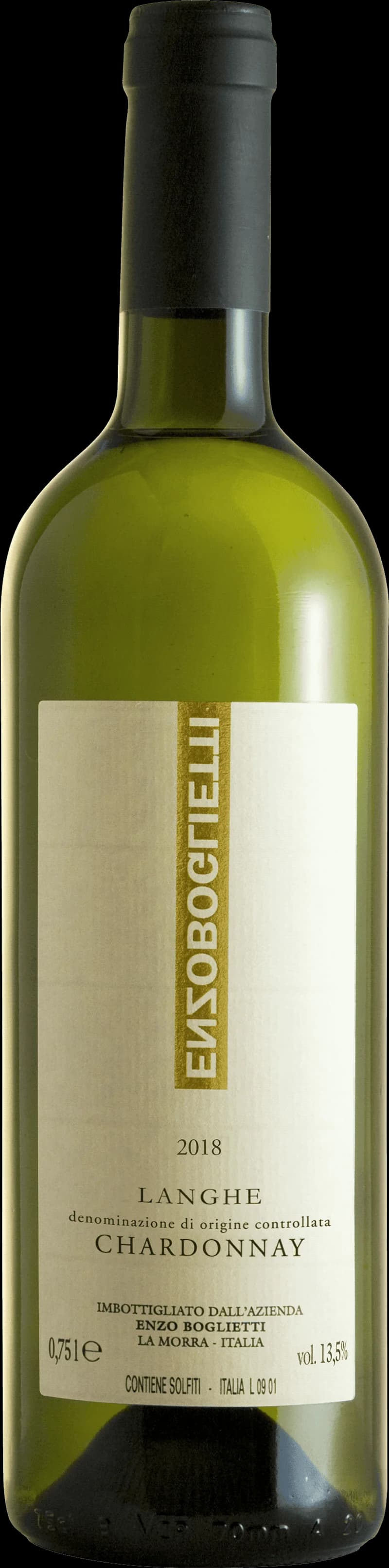 Flaska av vitt vin från Enzo Boglietti