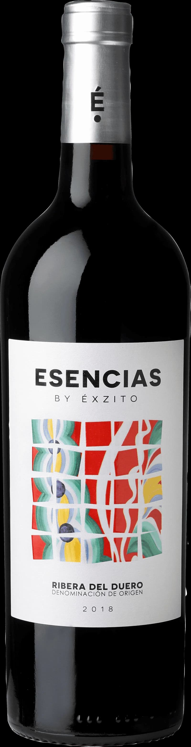 Flaska av rött vin Esencias by Exzito på vit bakgrund