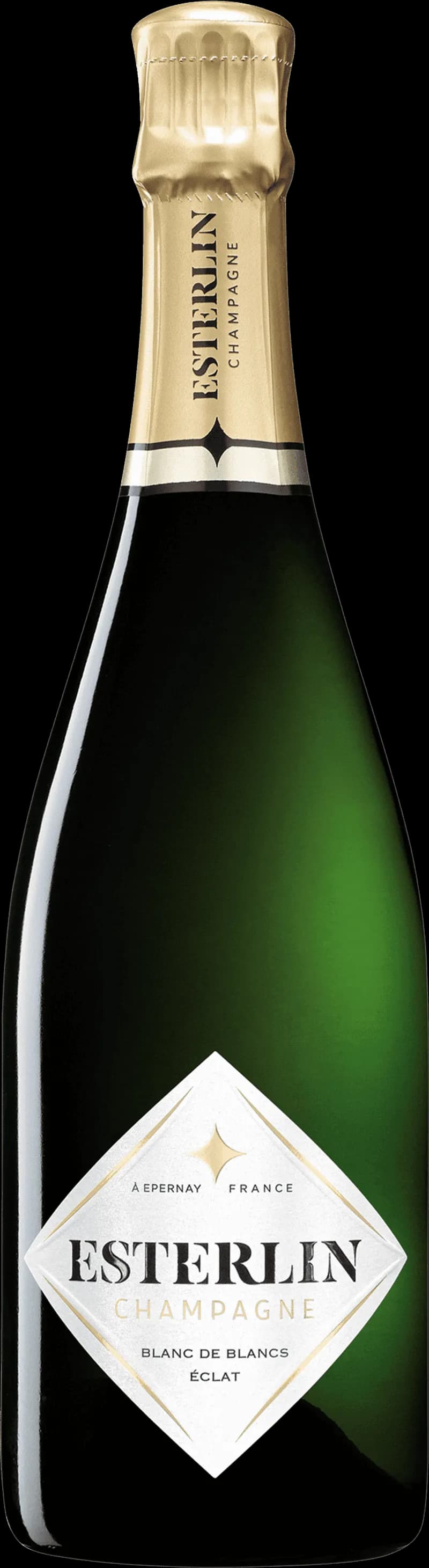 Esterlin mousserande vin i ett glas med bubblor
