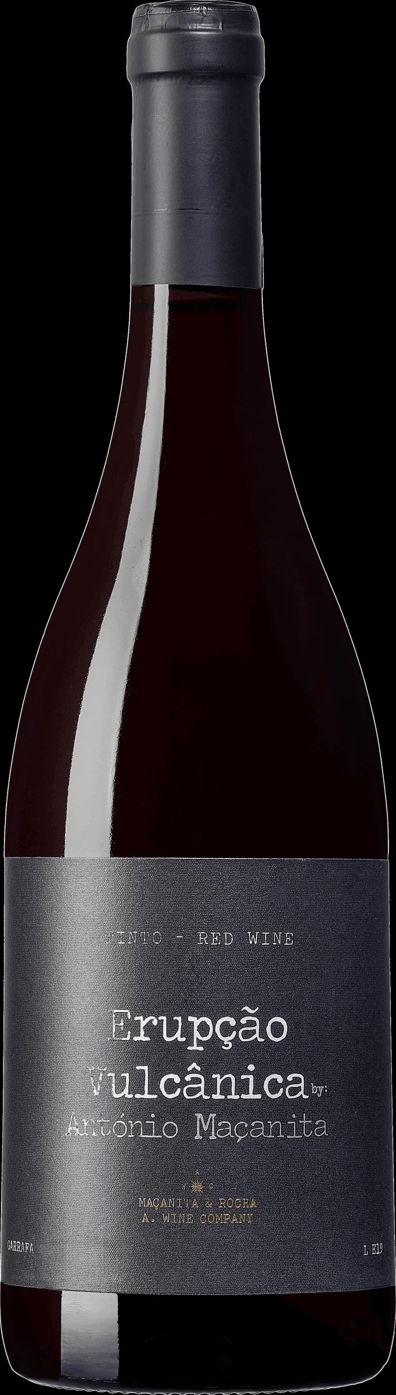 Flaska med rött vin från Fitapreta Vinhos, etikett synlig.