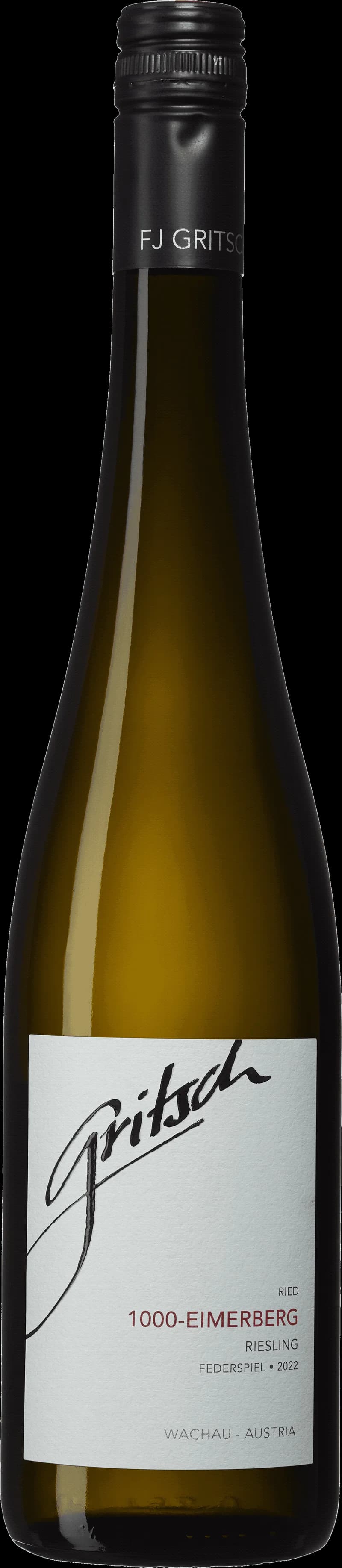 Flaska med vitt vin från FJ Gritsch