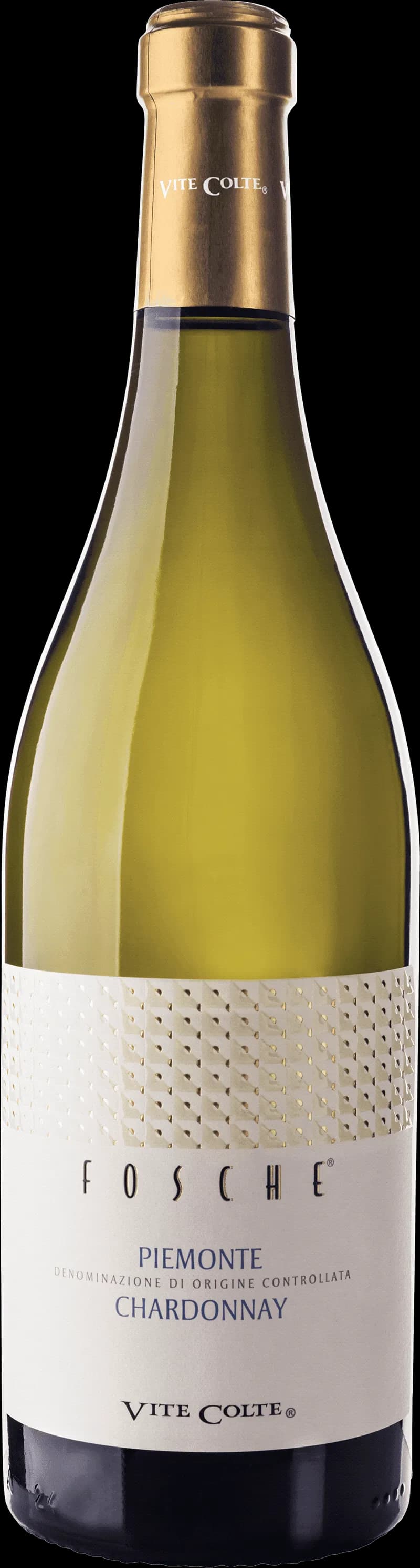 Flaska med vitt vin från Fosche