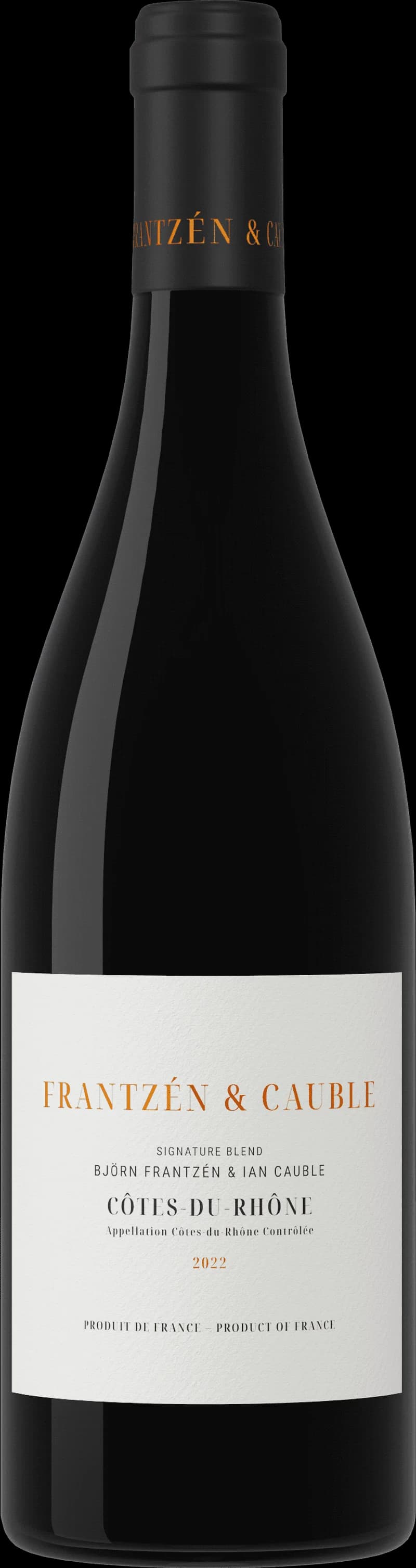 Frantzéns caubet rött vin i ett vinglas på en bordsservering.