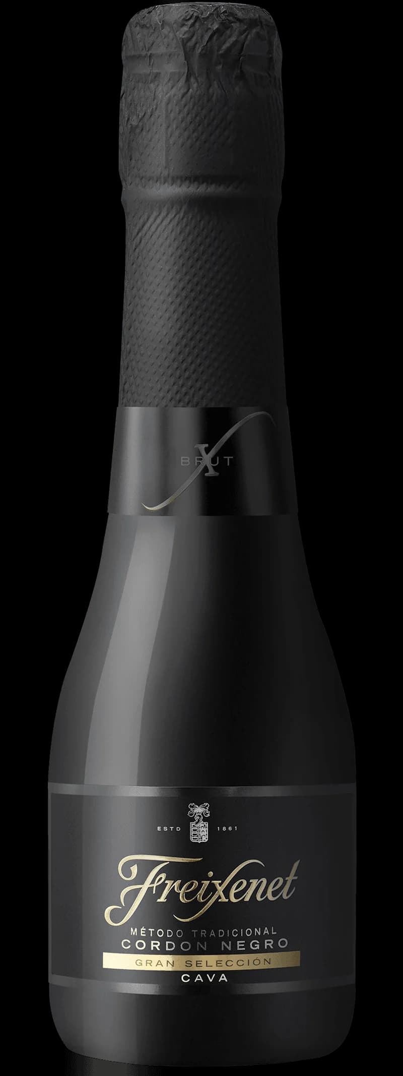 Flaska av Freixenet mousserande vin mot vit bakgrund