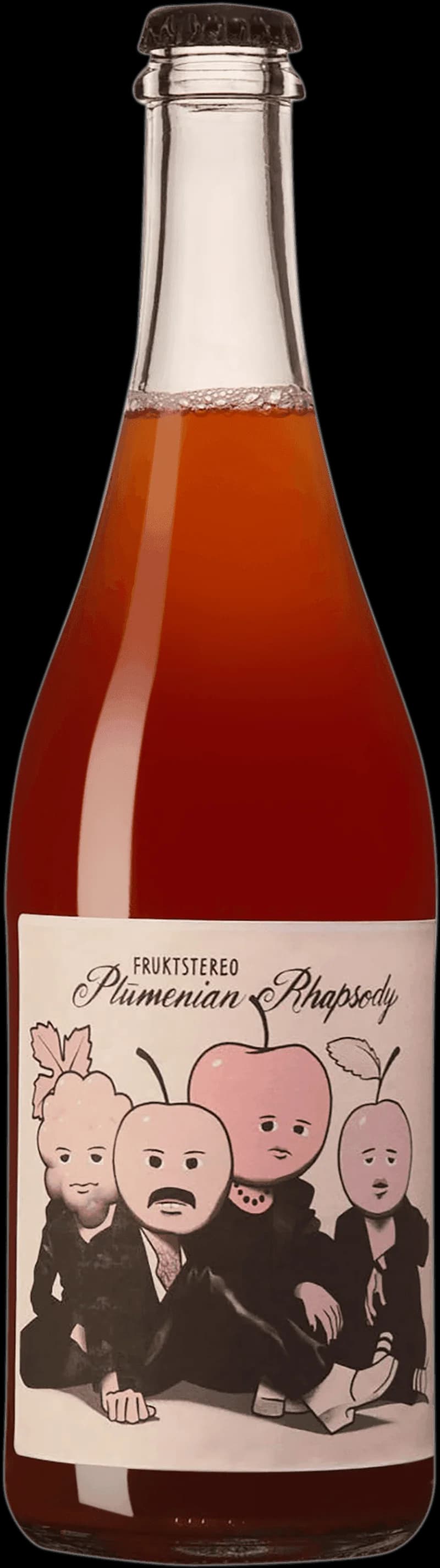 Fruktstereo smaksatt vin och fruktvin i en stilren bild.