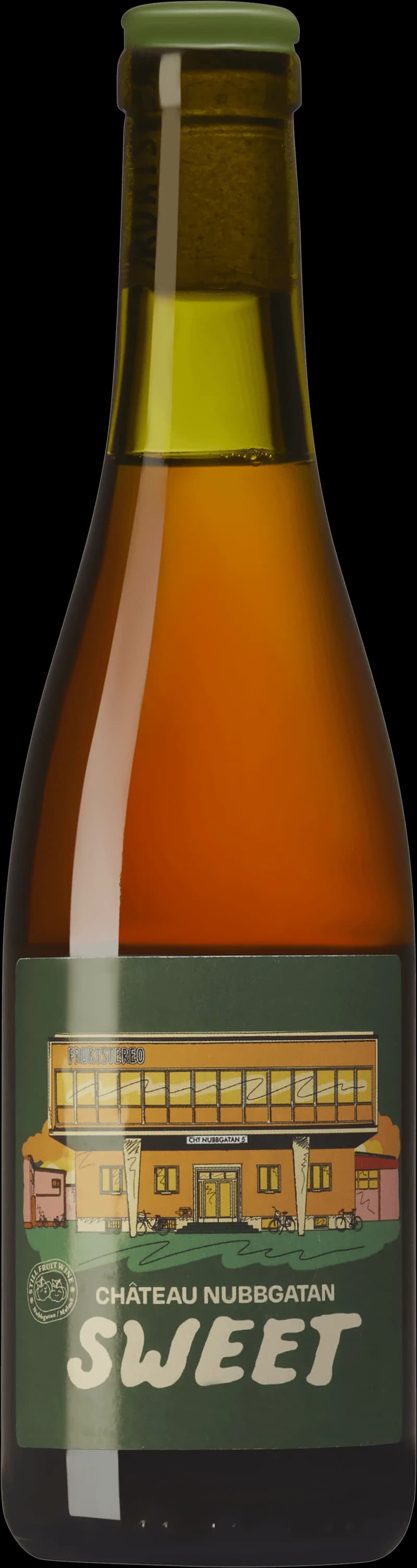 Fruktstereo smaksatt vin och fruktvin i en stilren bild.